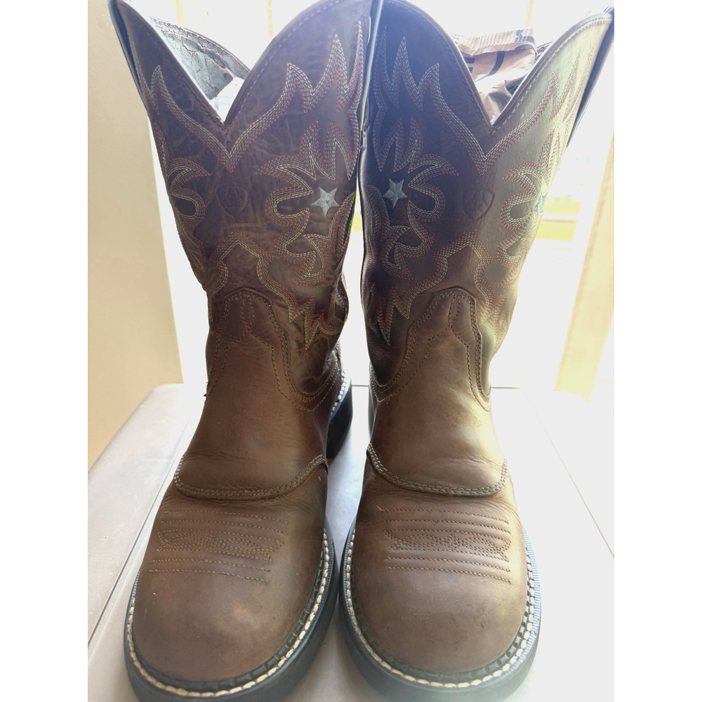 Ariat Women's ProBaby Western Cowboy Leather Boots Driftwood Brown 10001132 7.5B - Picture 3 of 16